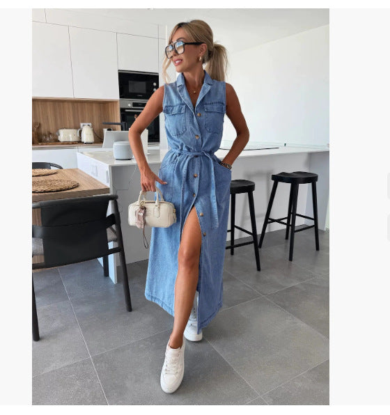 The Avenue Denim Midi