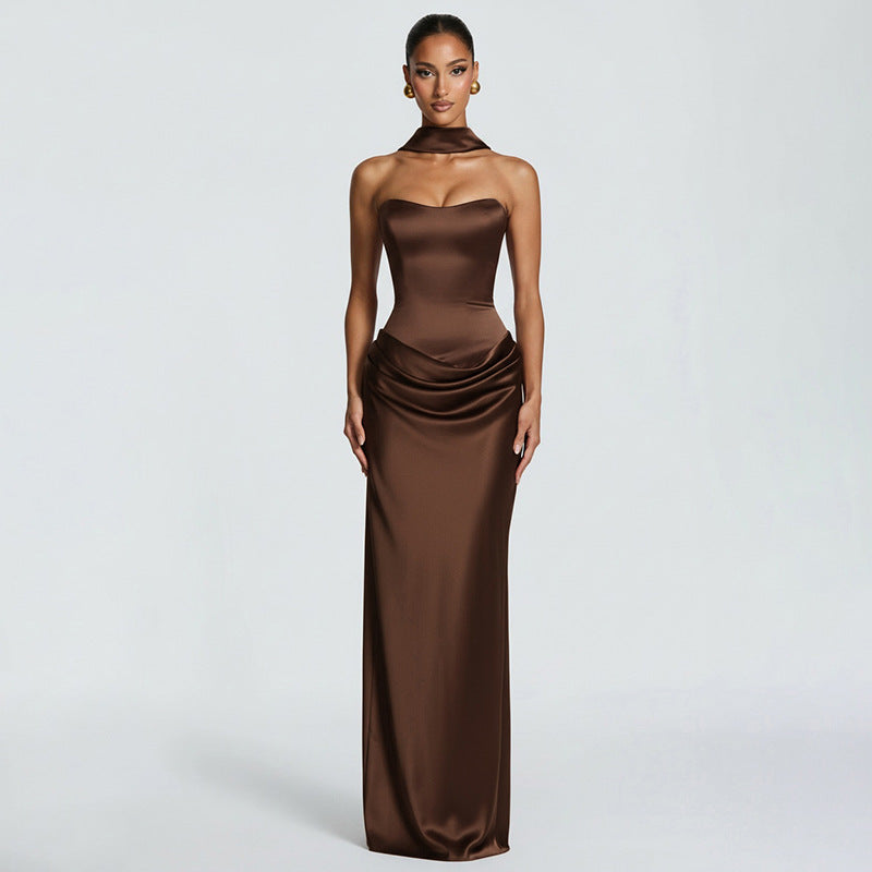 The Noire Ribbon Gown