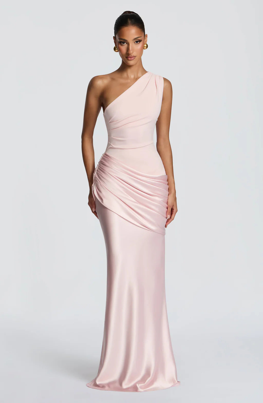 The Vesper Ruched Column Gown