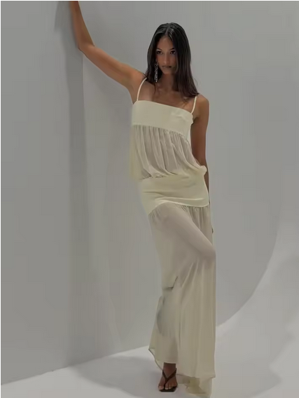 Celine column gown resort wear