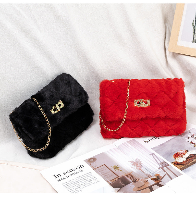 The Plush Chain Shoulder Bag