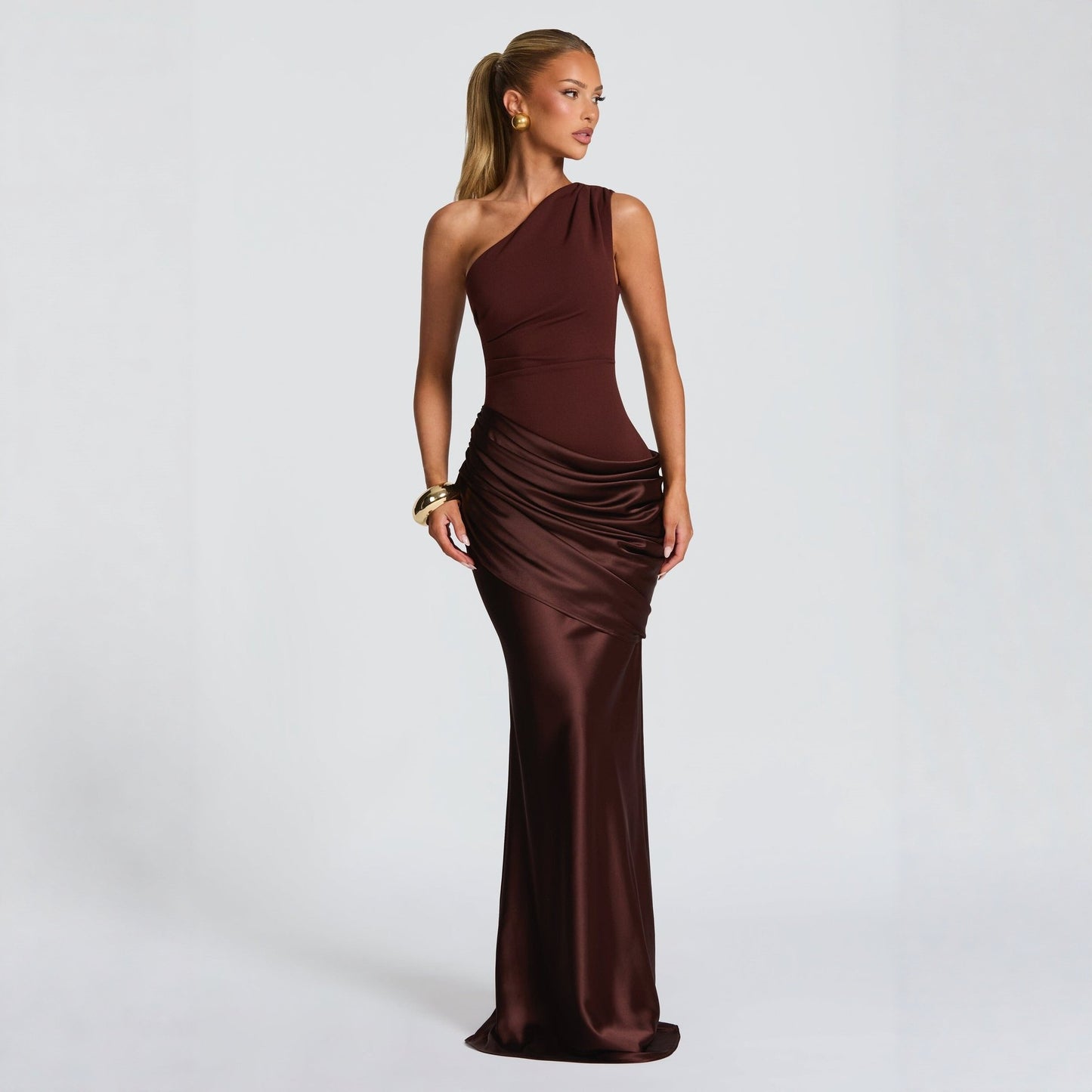 The Vesper Ruched Column Gown