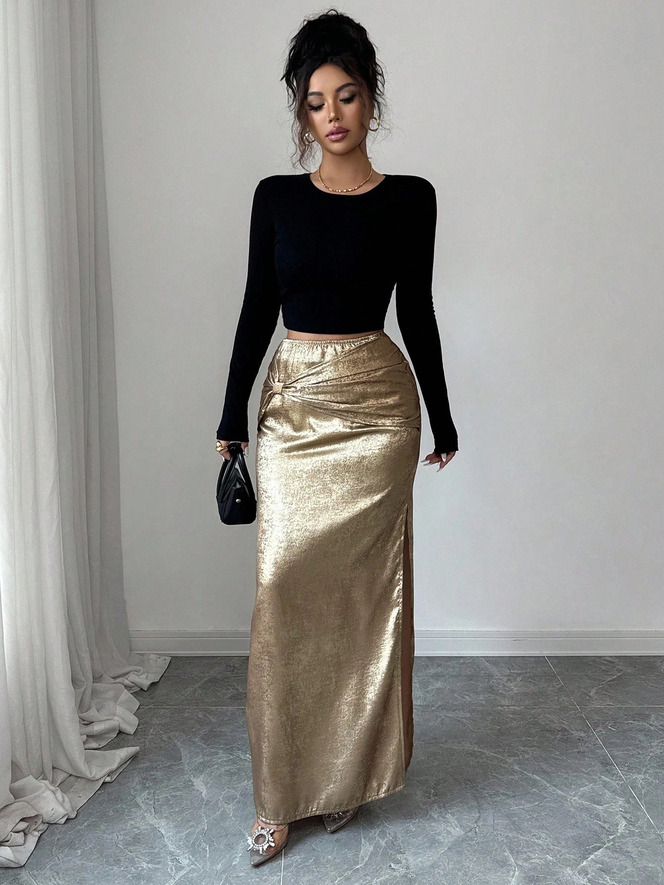 The Luminary Liquid Maxi Skirt