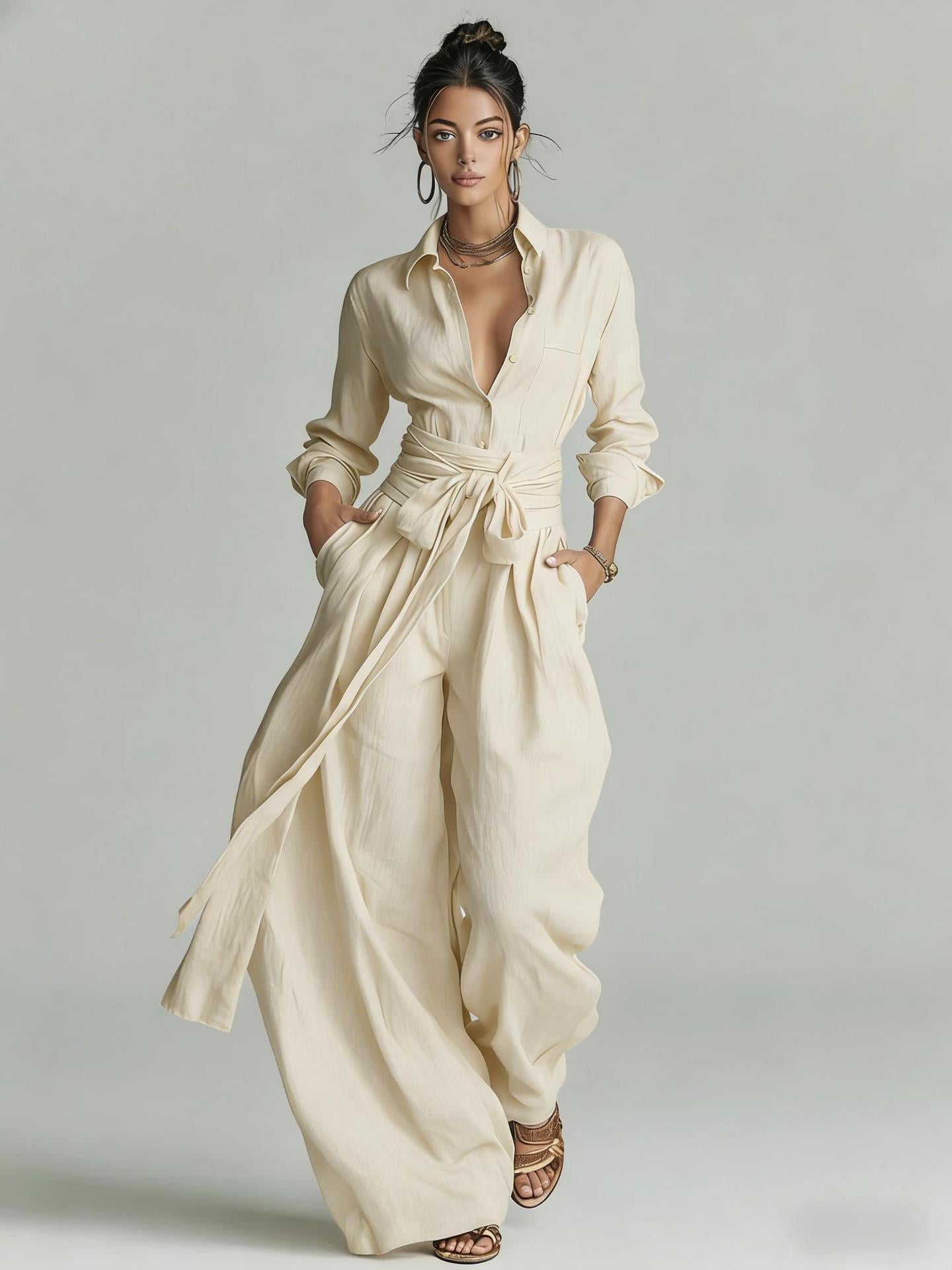 The Riviera Linen-Bblend Jumpsuit