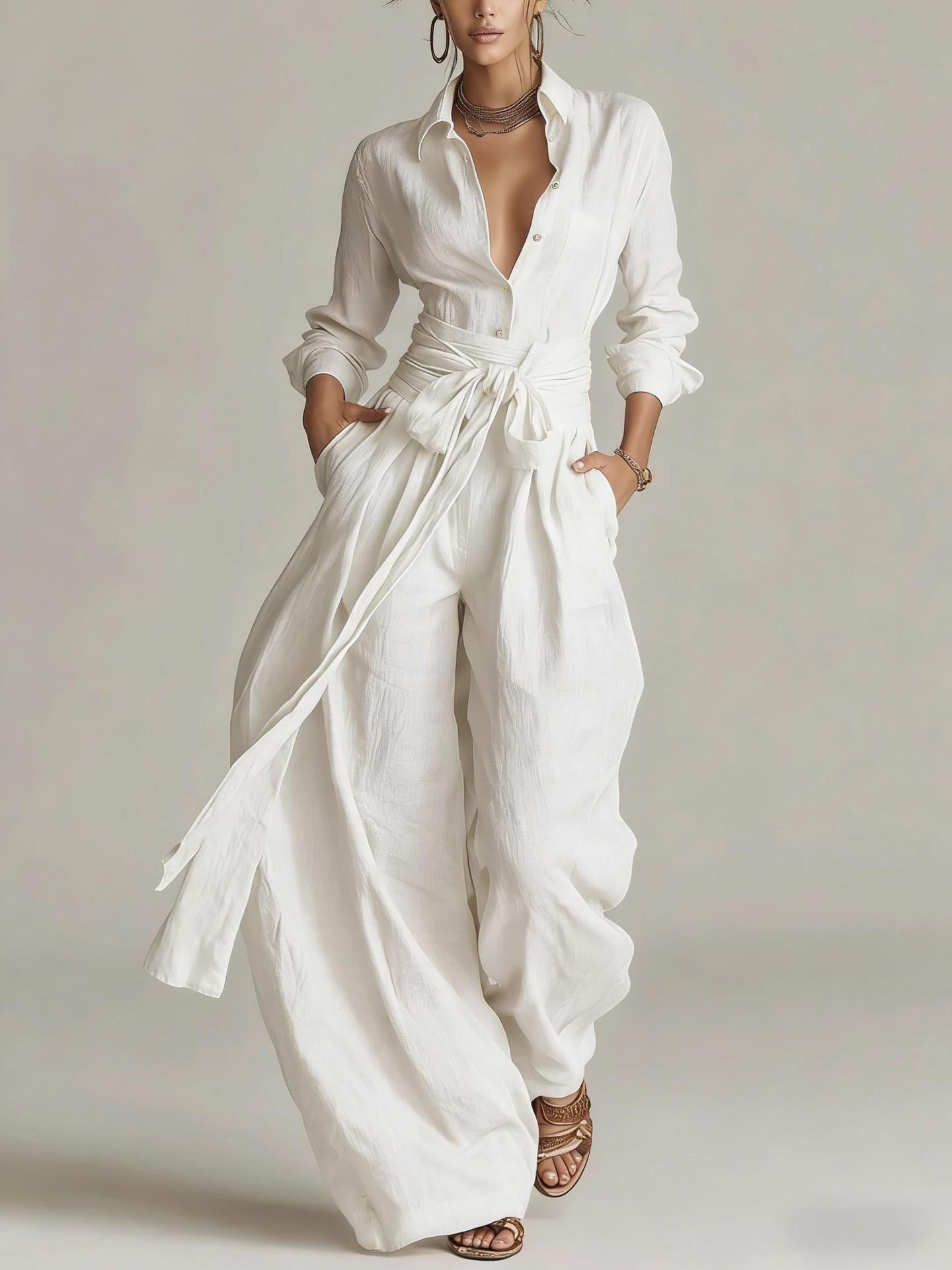 The Riviera Linen-Bblend Jumpsuit