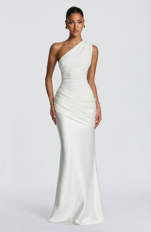 The Vesper Ruched Column Gown