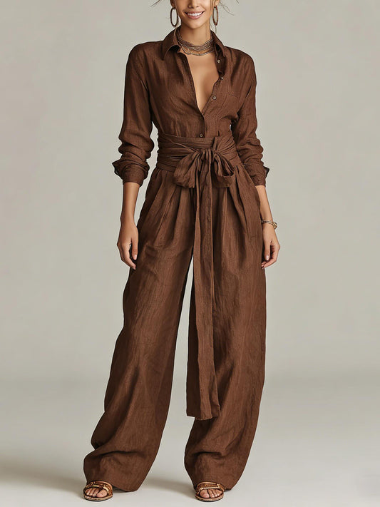 The Riviera Linen-Bblend Jumpsuit