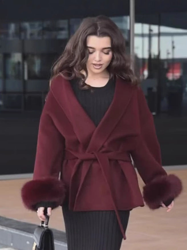 The Atelier Plush Trim Coat
