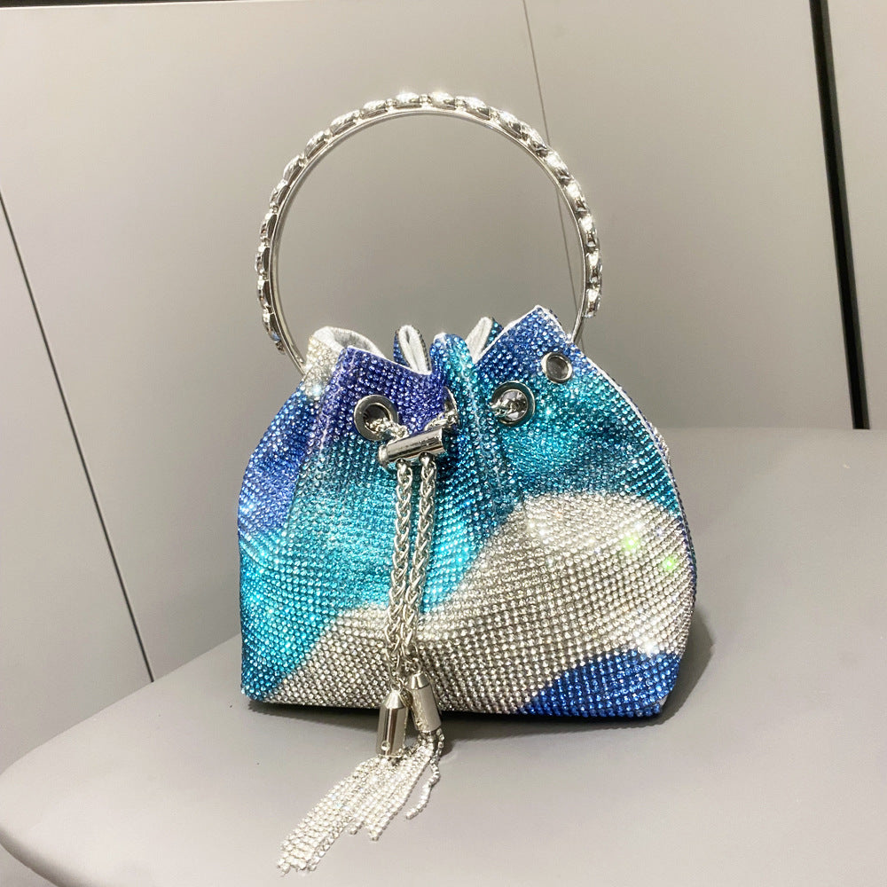 The Cleo Crystal Bucket Bag