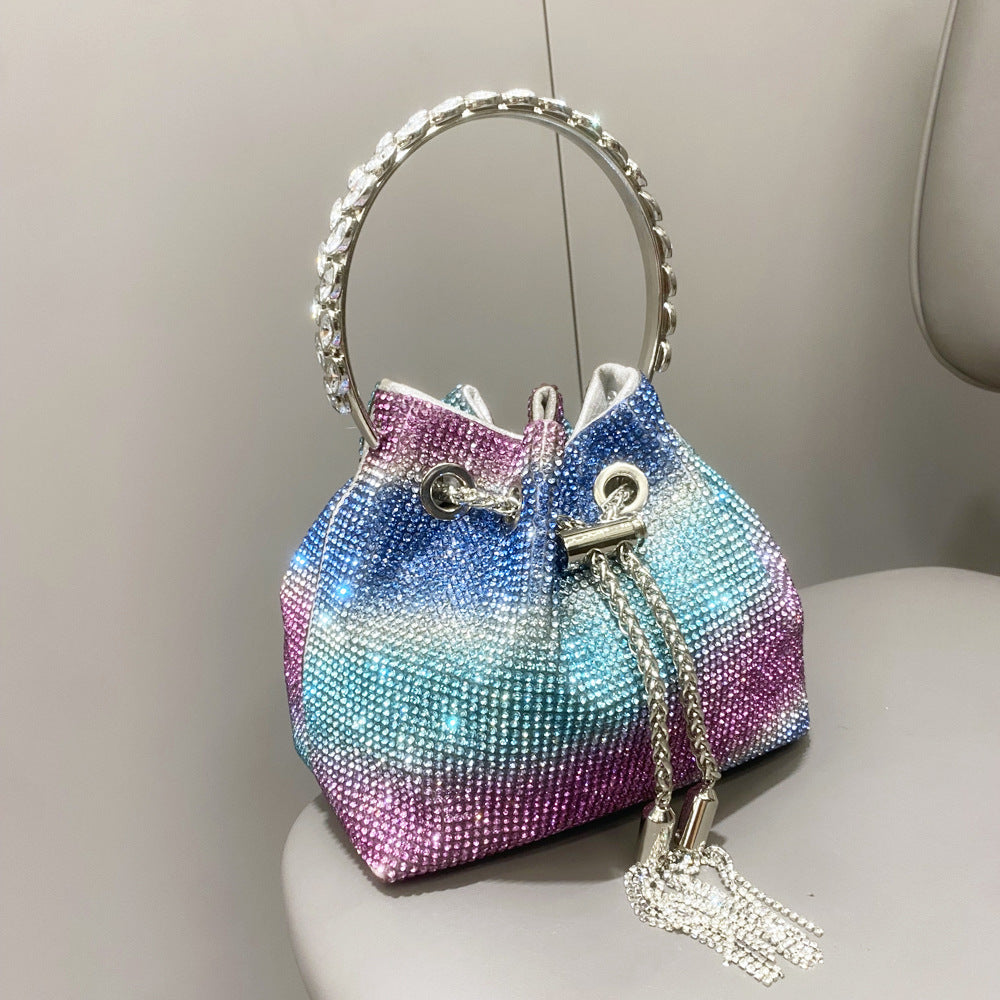 The Cleo Crystal Bucket Bag
