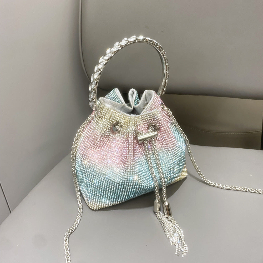 The Cleo Crystal Bucket Bag