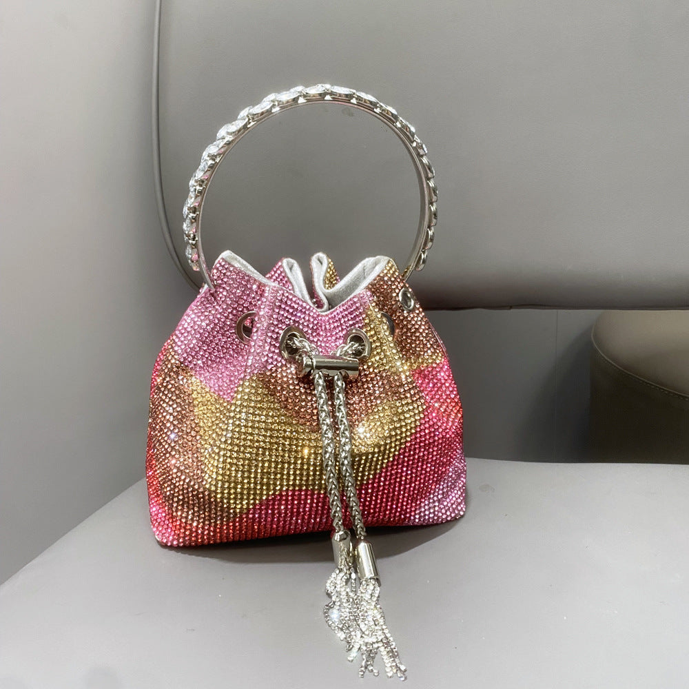 The Cleo Crystal Bucket Bag