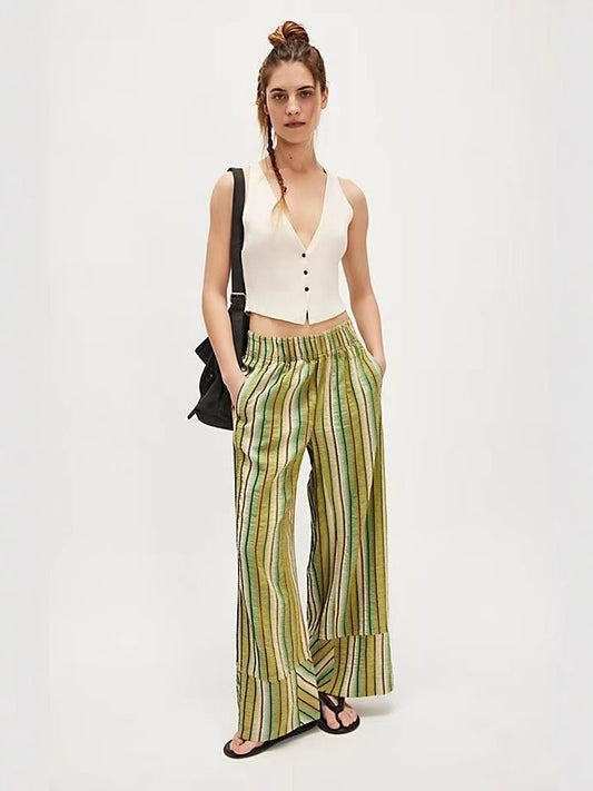 The Avenue Pleated Wide-Leg
