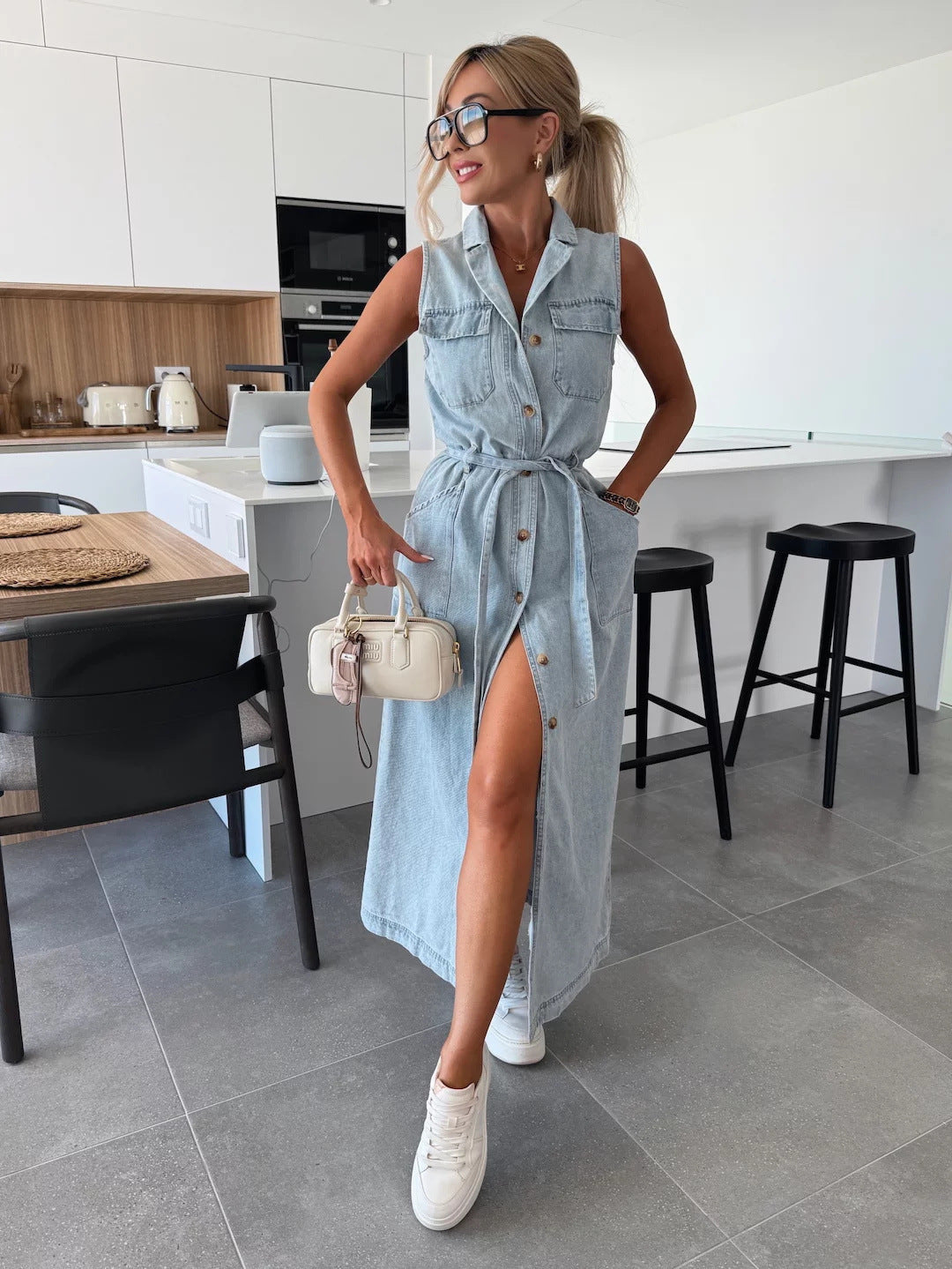 The Avenue Denim Midi