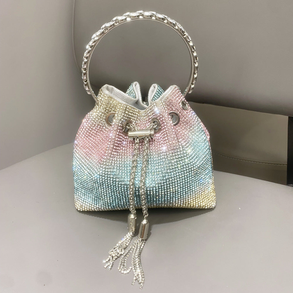 The Cleo Crystal Bucket Bag