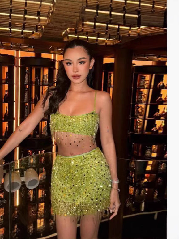 The Ibiza Glitz Fringed Two-Piece Set