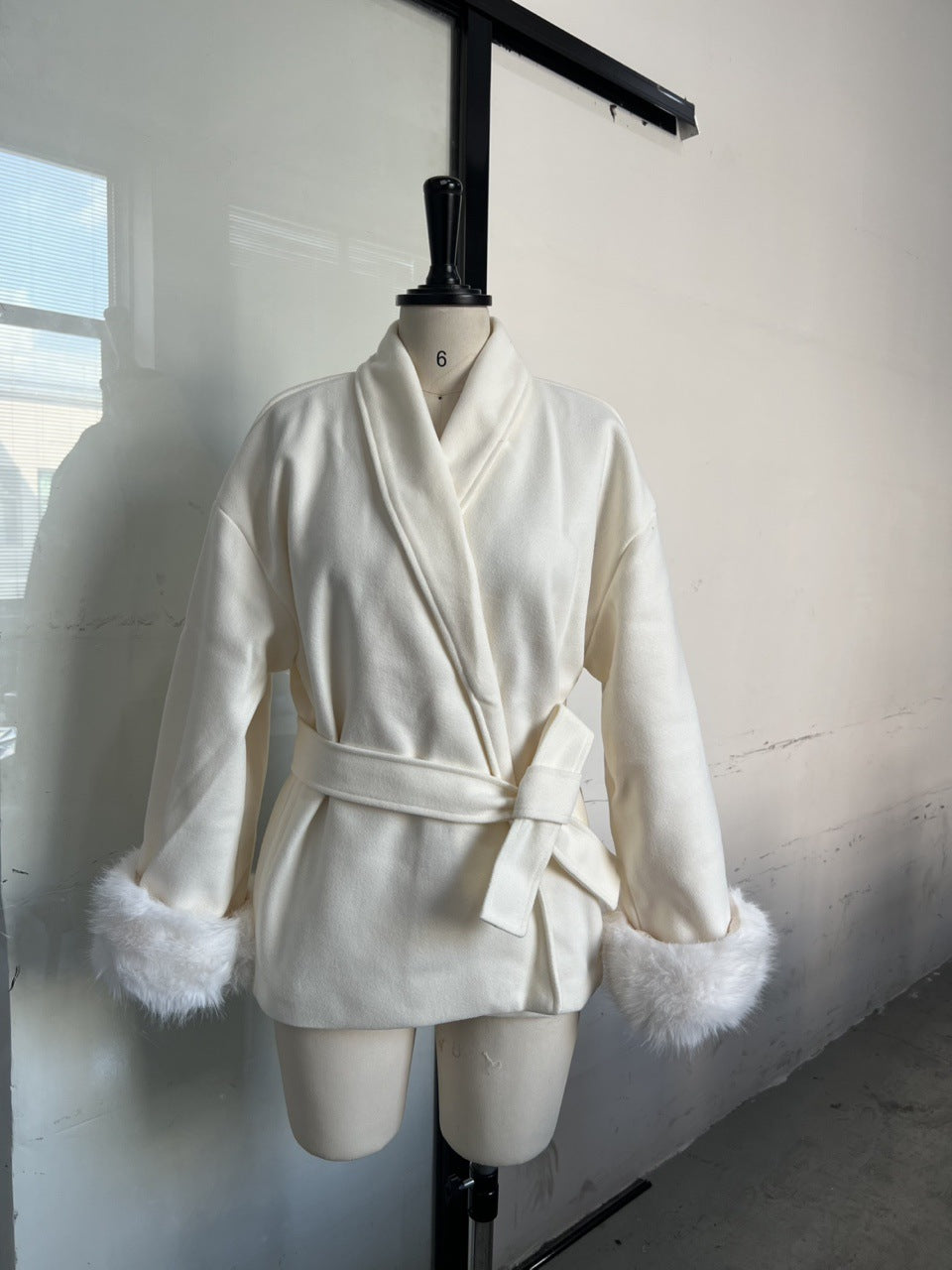 The Atelier Plush Trim Coat