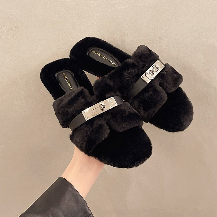 The Plush Shearling Slide