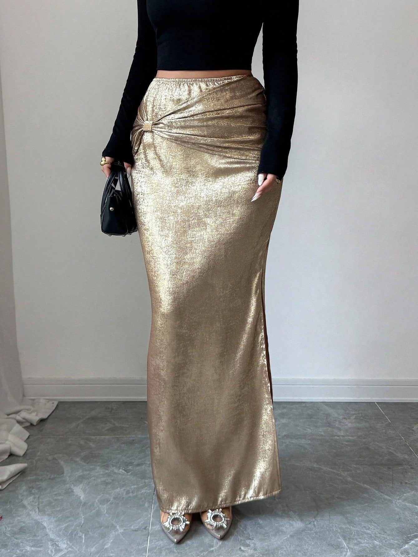 The Luminary Liquid Maxi Skirt