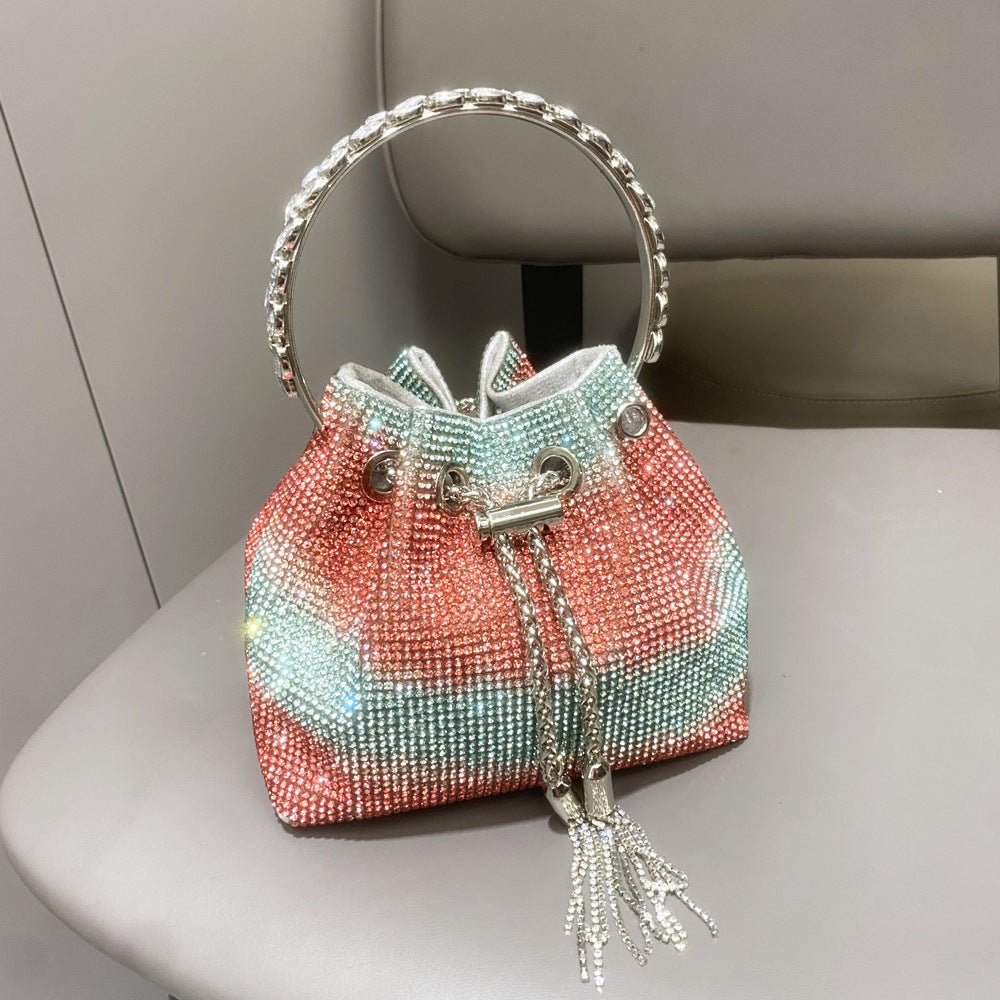 The Cleo Crystal Bucket Bag