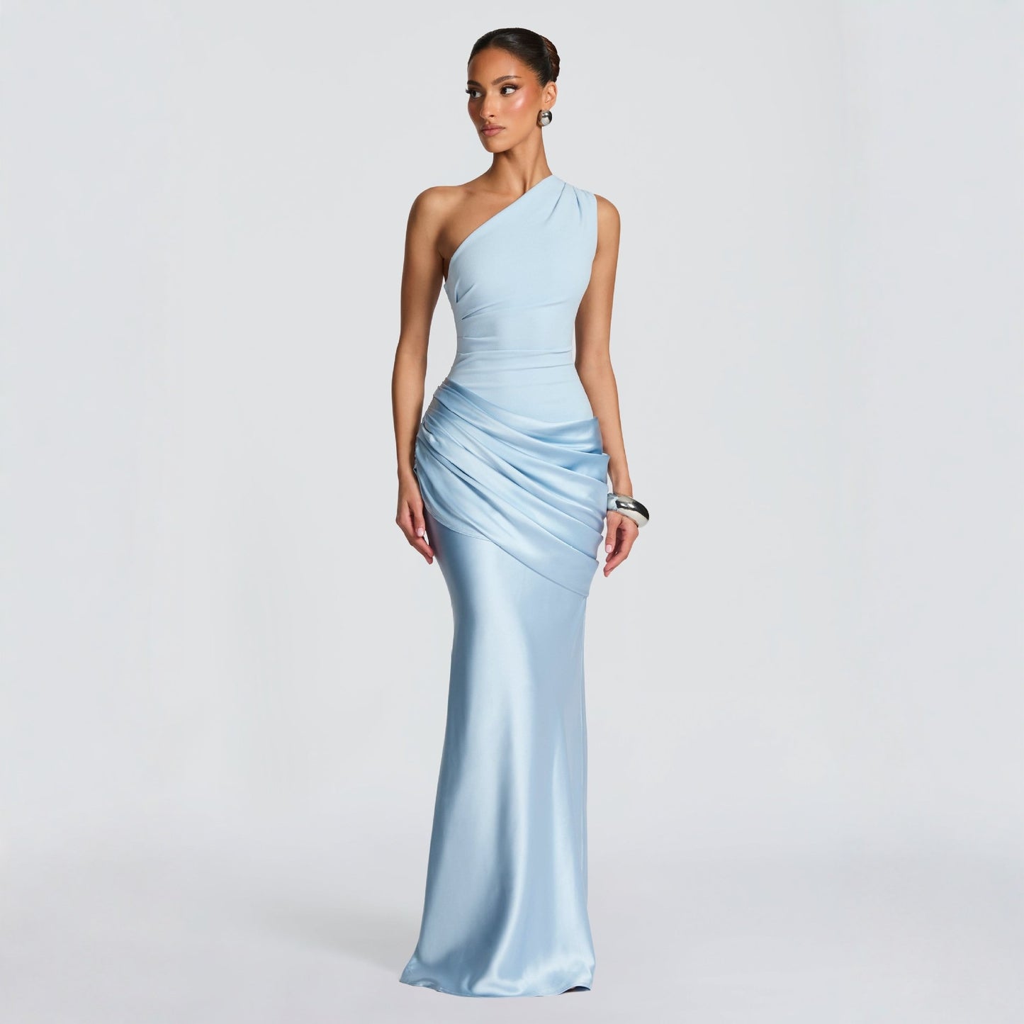 The Vesper Ruched Column Gown