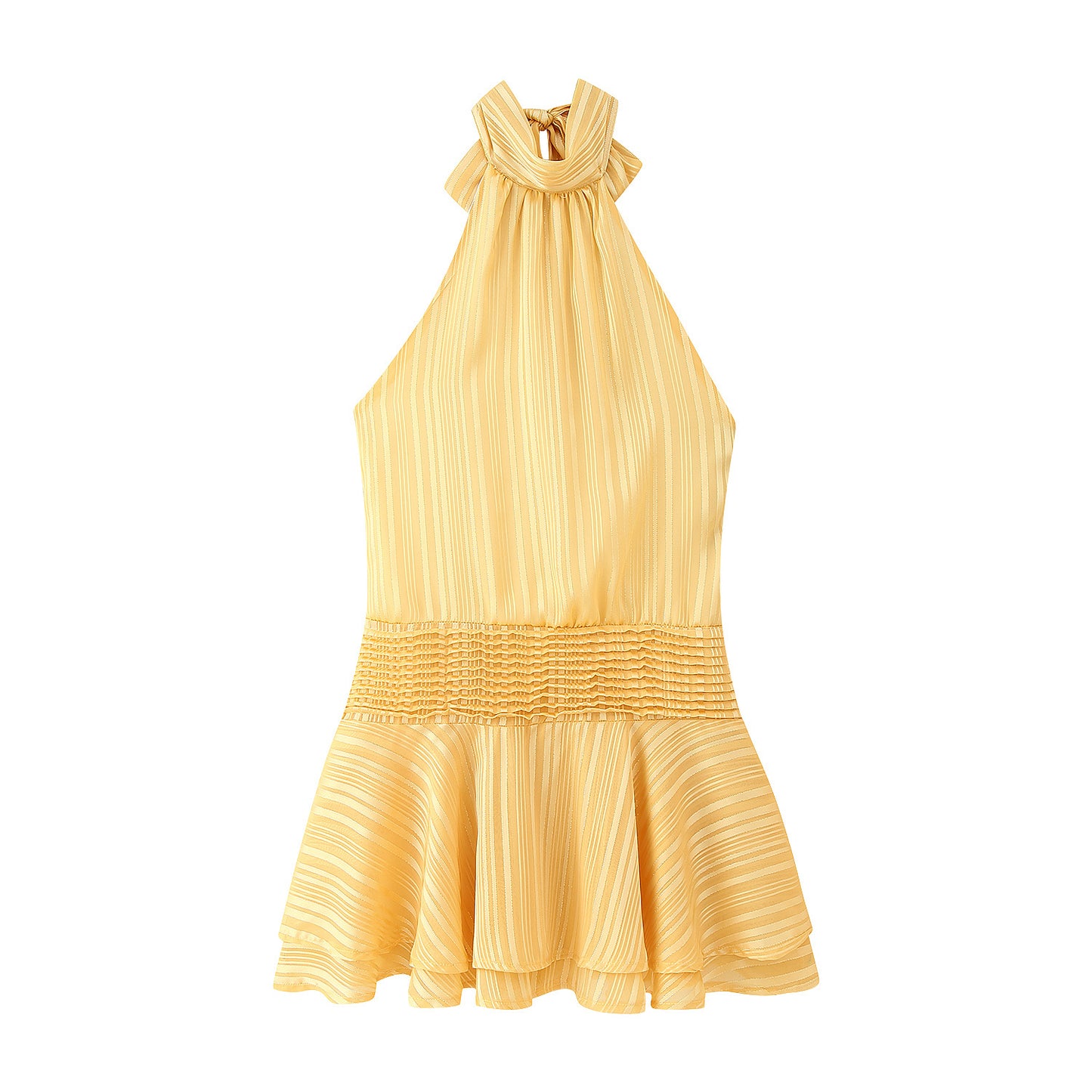 The Atelier Satin Halter Dress