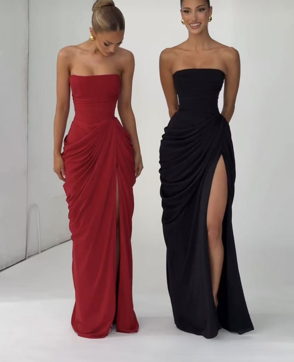 The Celine Tailored Column Gown