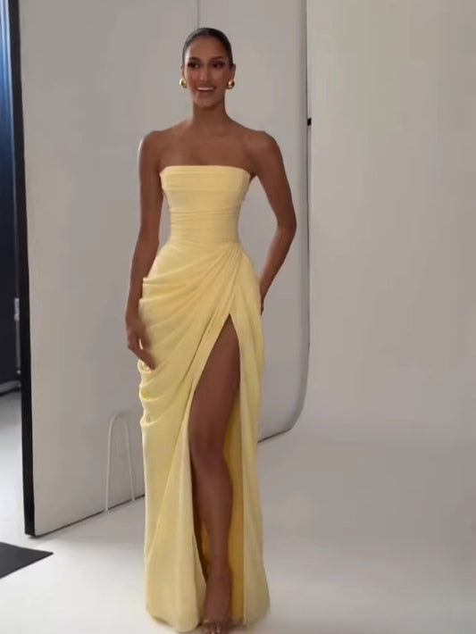 The Celine Tailored Column Gown