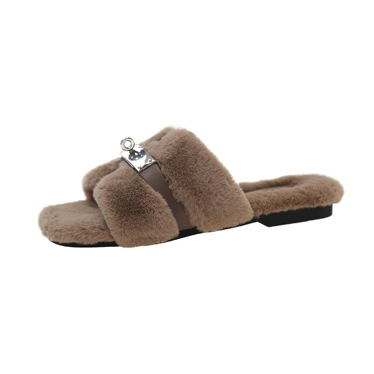 The Plush Shearling Slide
