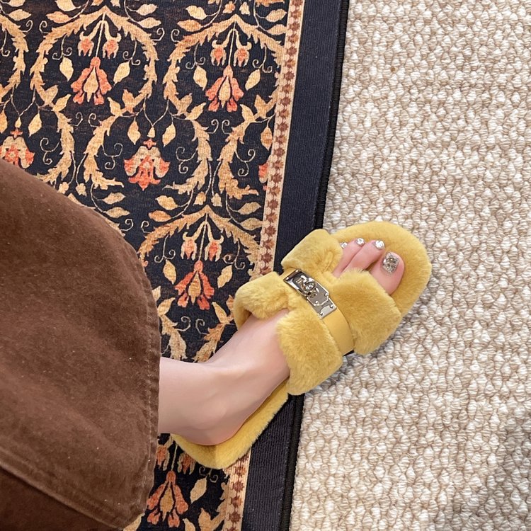 The Plush Shearling Slide