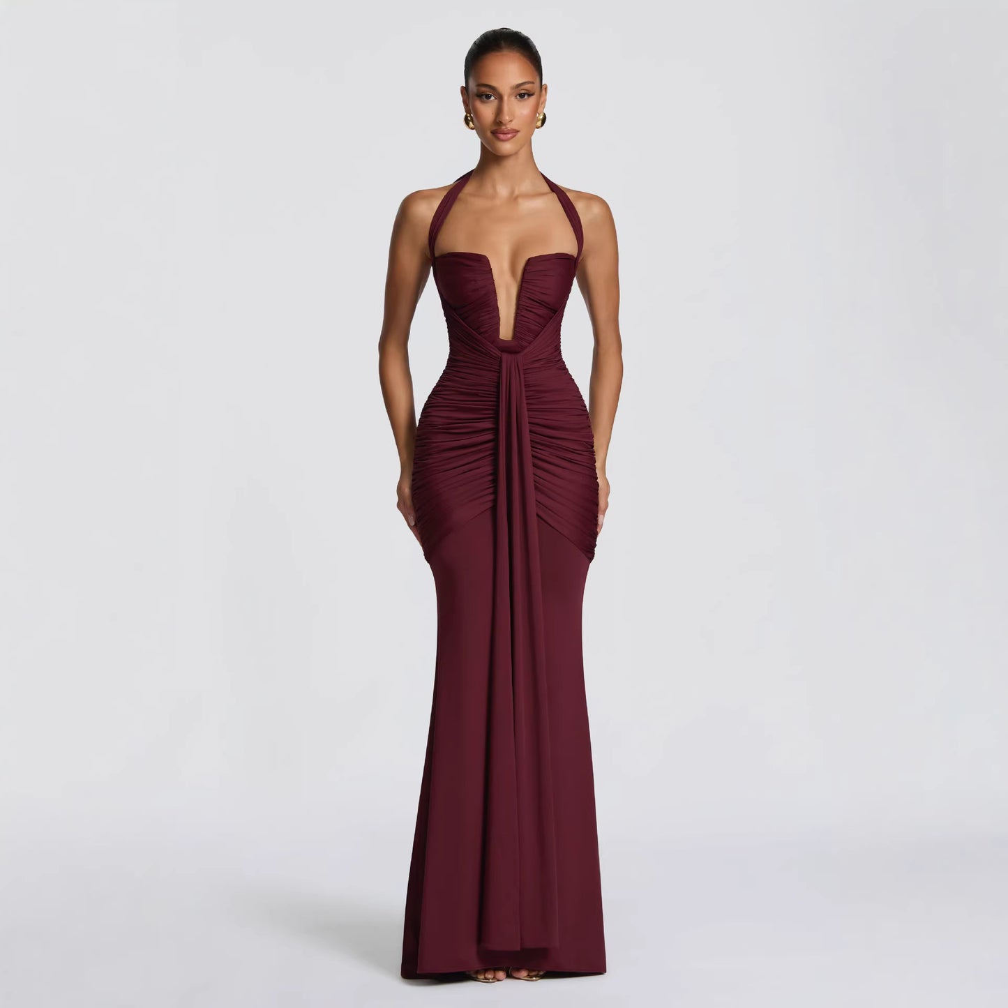 The Celine Tailored Column Gown