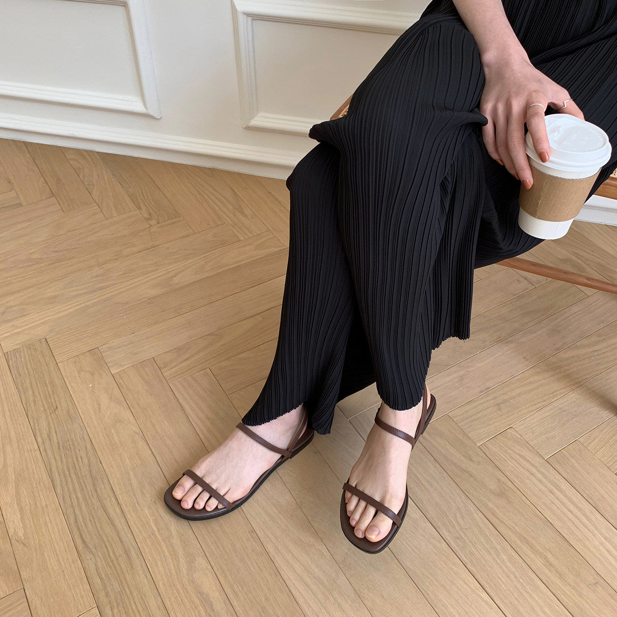 The Capri Leather Slide