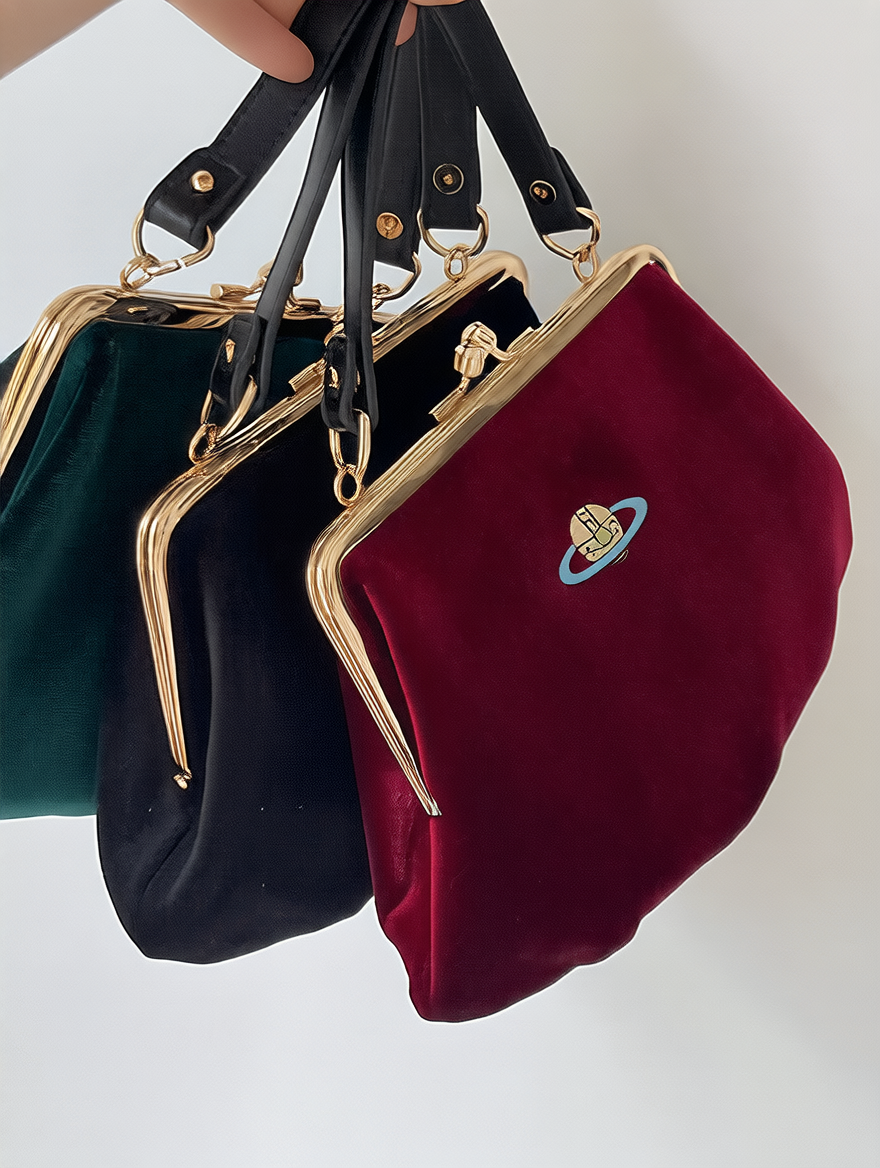 The Vesper Velvet Clasp Bag