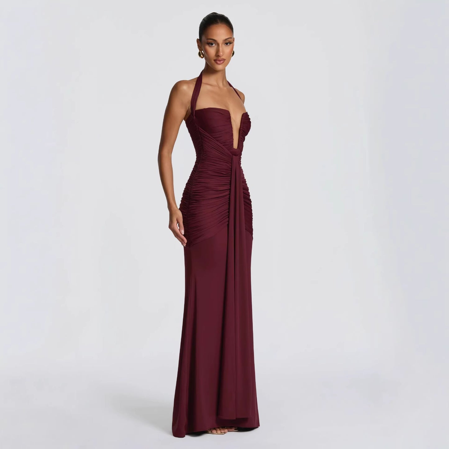 The Celine Tailored Column Gown