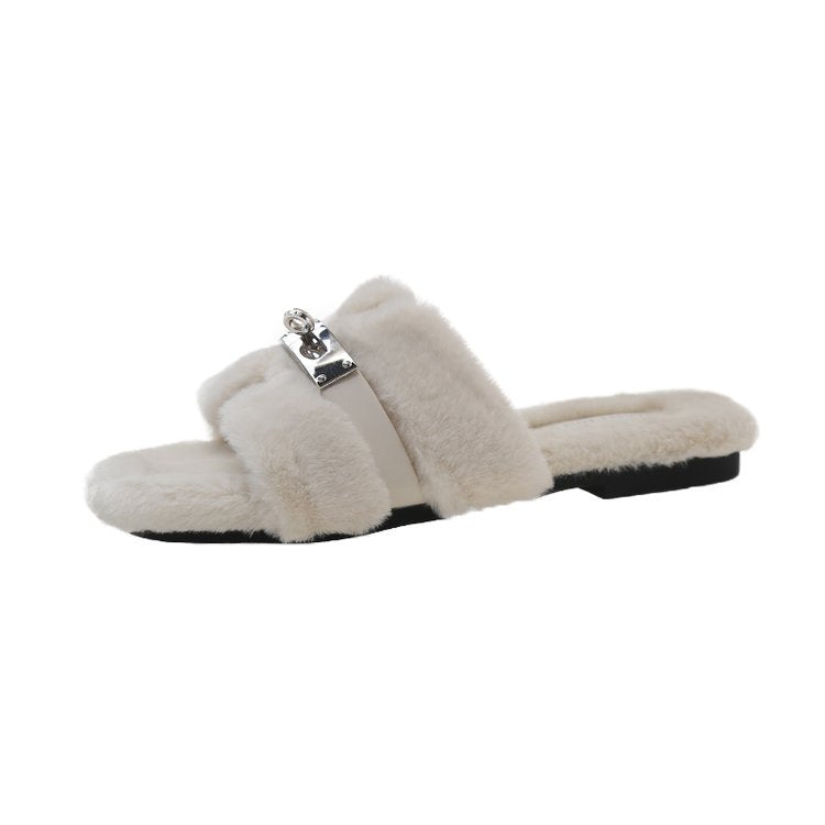 The Plush Shearling Slide