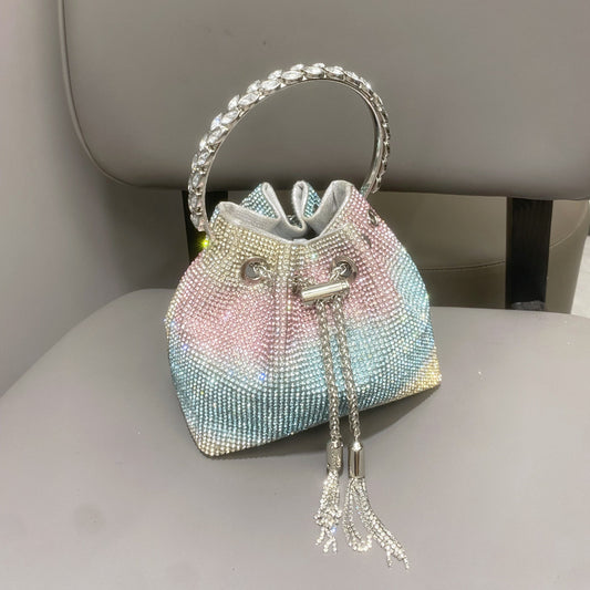 The Cleo Crystal Bucket Bag