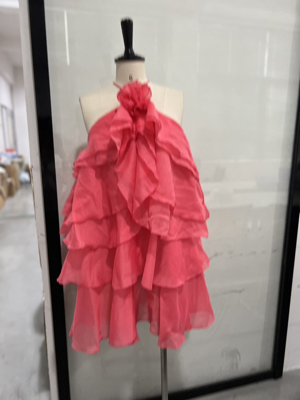 Floral Halter Neck Maxi Dress