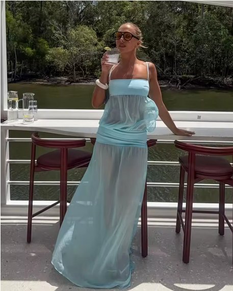 Celine column gown resort wear