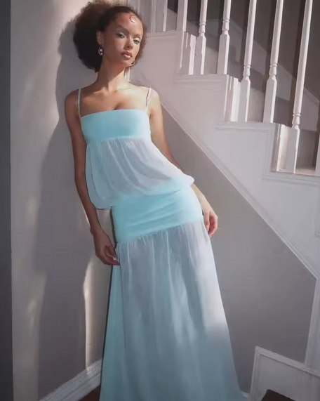 Celine column gown resort wear