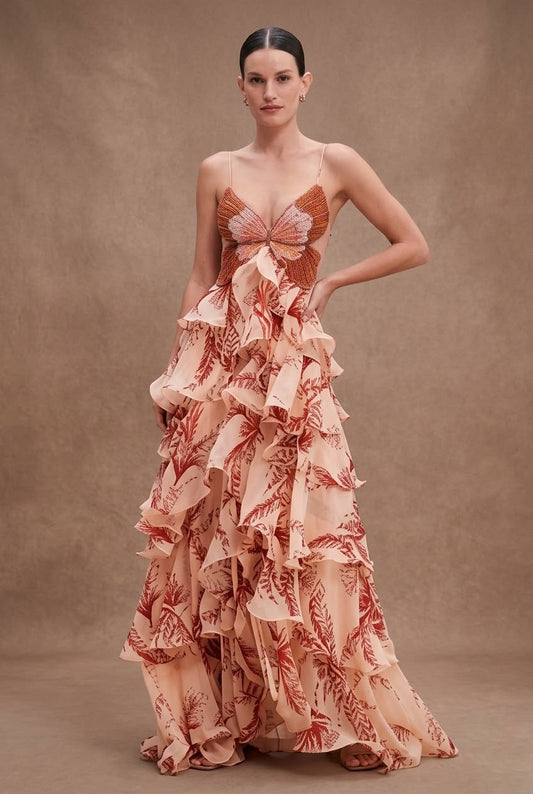 The Vivienne Tiered Cascade Gown