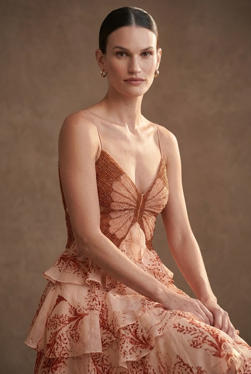 The Vivienne Tiered Cascade Gown