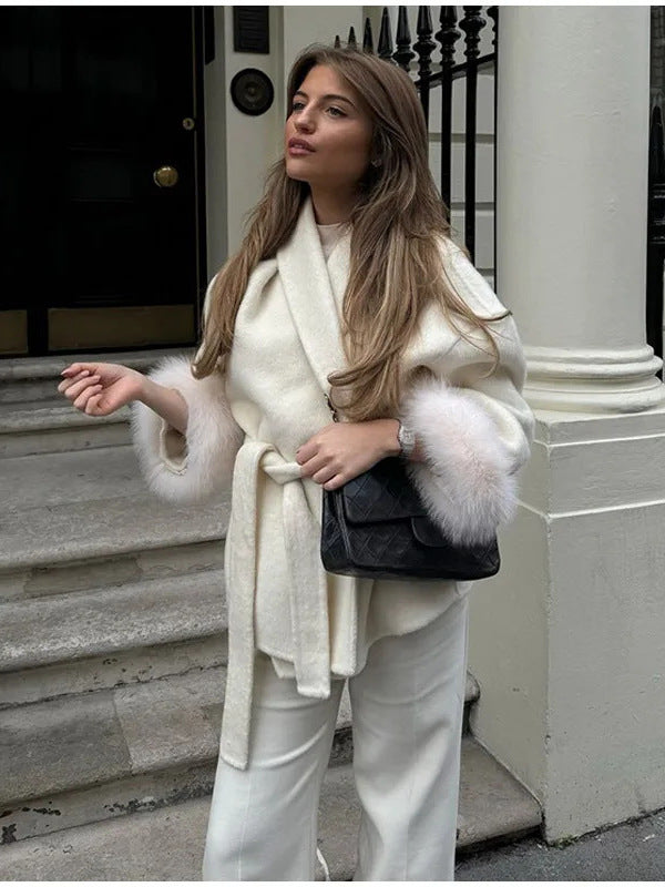 The Atelier Plush Trim Coat