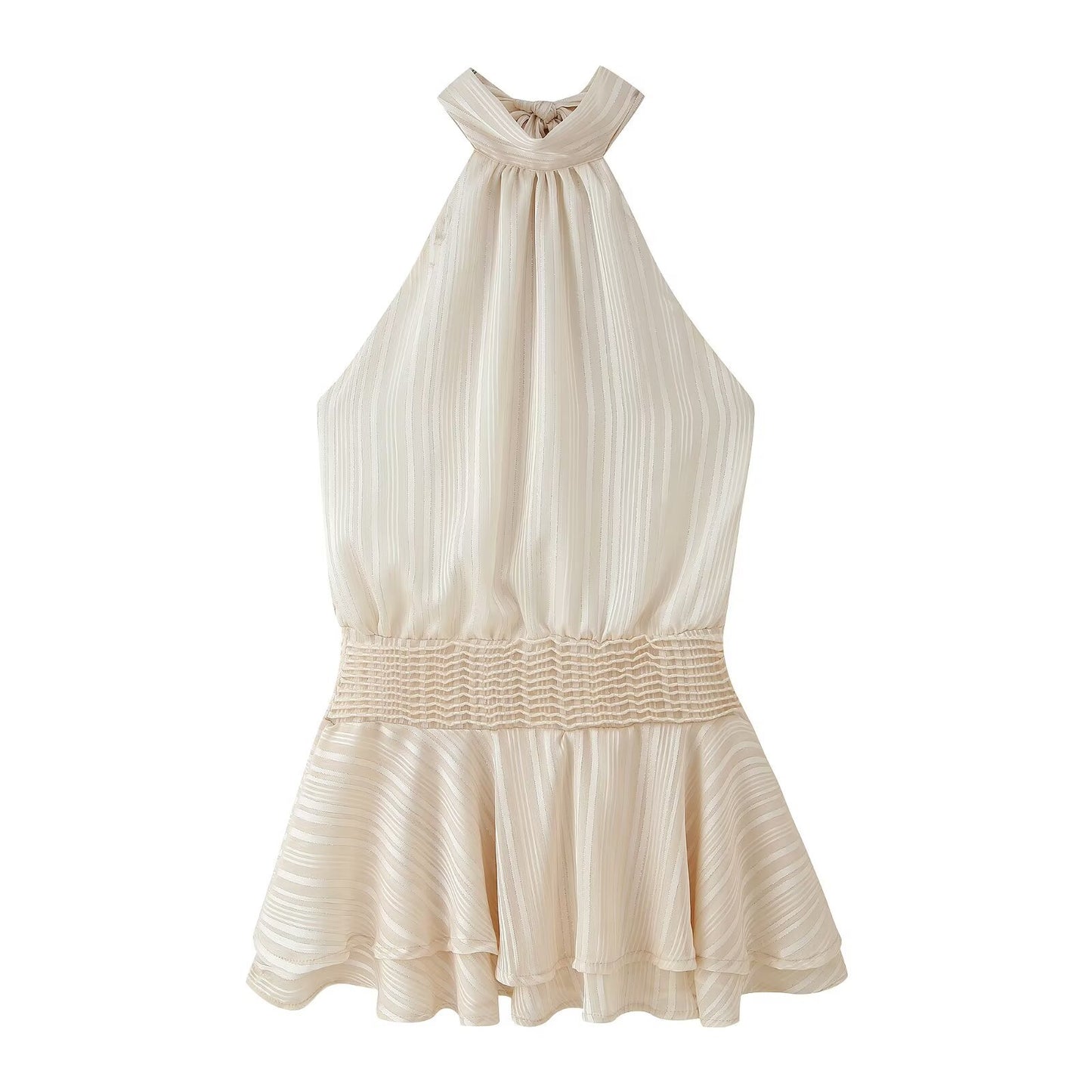 The Atelier Satin Halter Dress