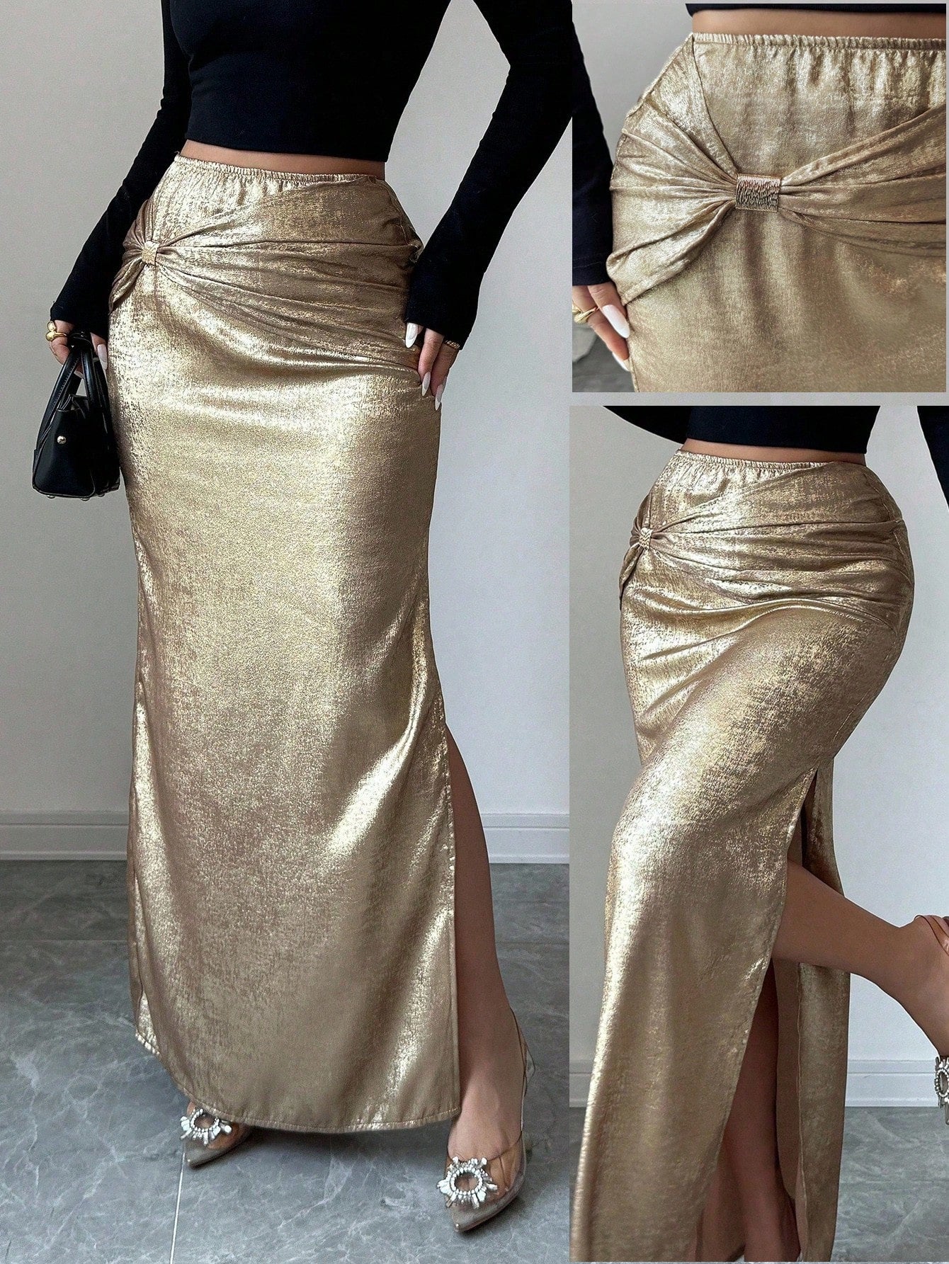 The Luminary Liquid Maxi Skirt
