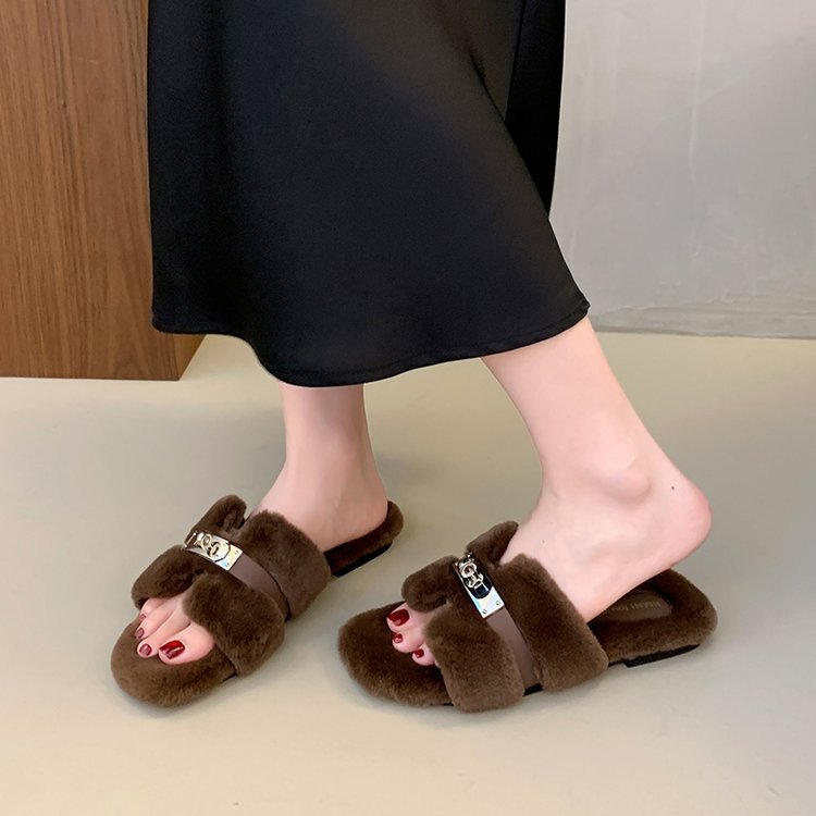 The Plush Shearling Slide