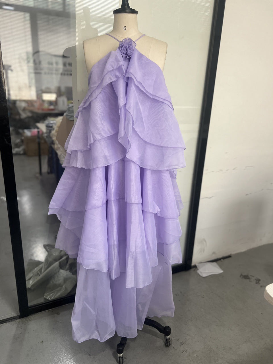 Floral Halter Neck Maxi Dress