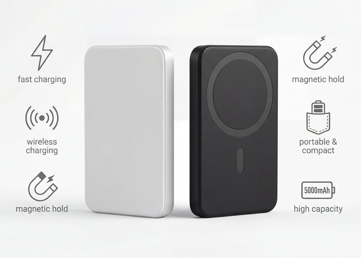 FOLDA Magnetic 5000Mah Magsafe Power Bank