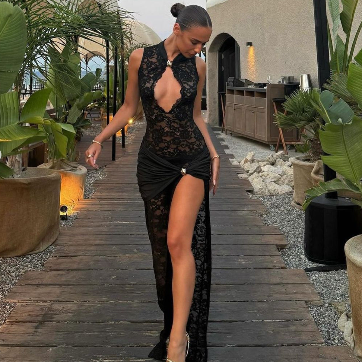 The Luminary Lace Column Gown