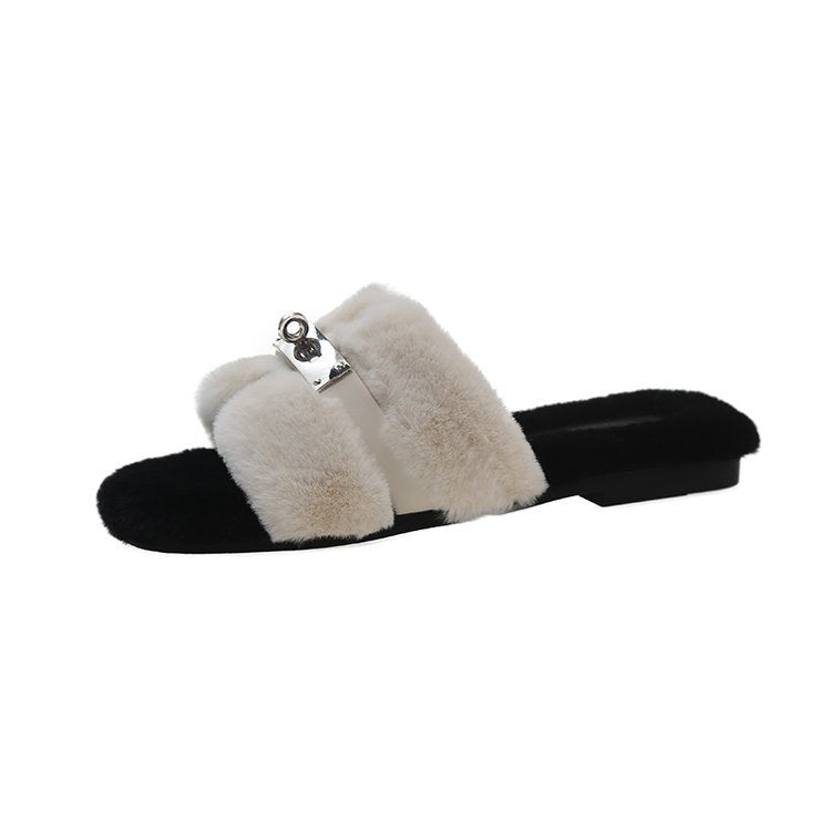 The Plush Shearling Slide