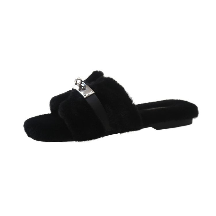 The Plush Shearling Slide